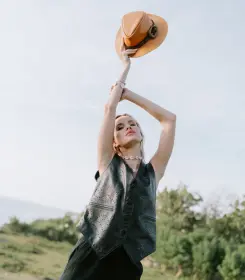 Leather Vest with CutOut Detailing