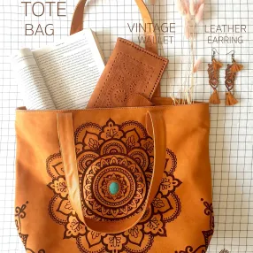 Hand bag / cross body bag Melia Mandala Engrave Tote Bag 